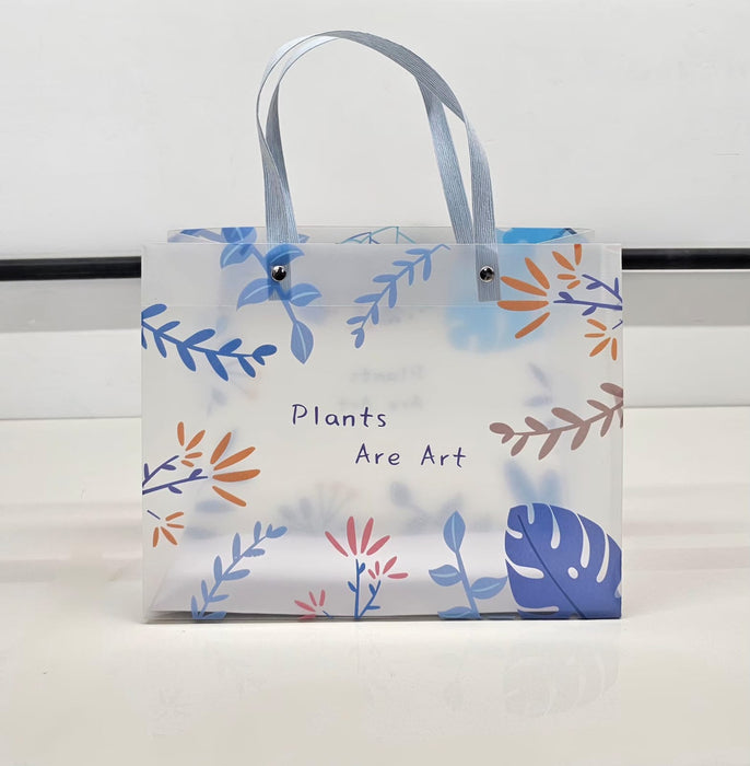Floral PVC Gift Bags 8×10×4 inches