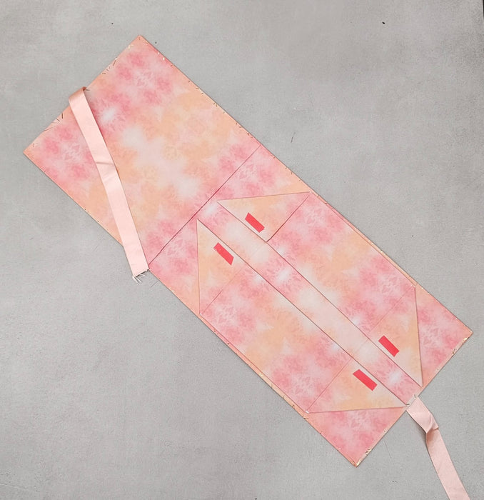 2 Pcs (26 x 21 x 11 cm) Multipurpose Decorative Folding Paper Cardboard/Rigid Box with satin ribbon,DIY Box for Gift Hamper,Valentine Gifting,Wedding gifing.