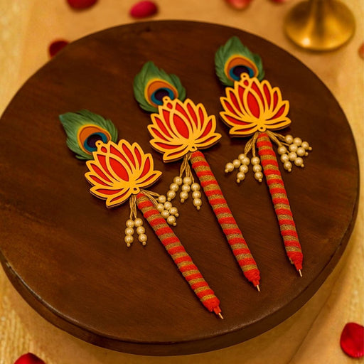 2 Pcs Unique Kankotri Lekhan/ Marriage Wedding Ceremoney Pen Shadi Mubarak pen For Groom And Bride Wedding Pen.