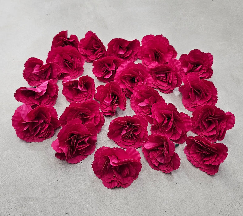 24 Pcs Carnation flower for Gifting, Home, Mandir Pooja Table, Cake Decor, Bouquet Making, Backdrop, DIY Art Craft