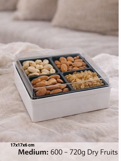 4 Cavity Packing Box | Disposable  Box for  Brownies,Cake, Cookies ,Picnic,Gifting & Premium Packing