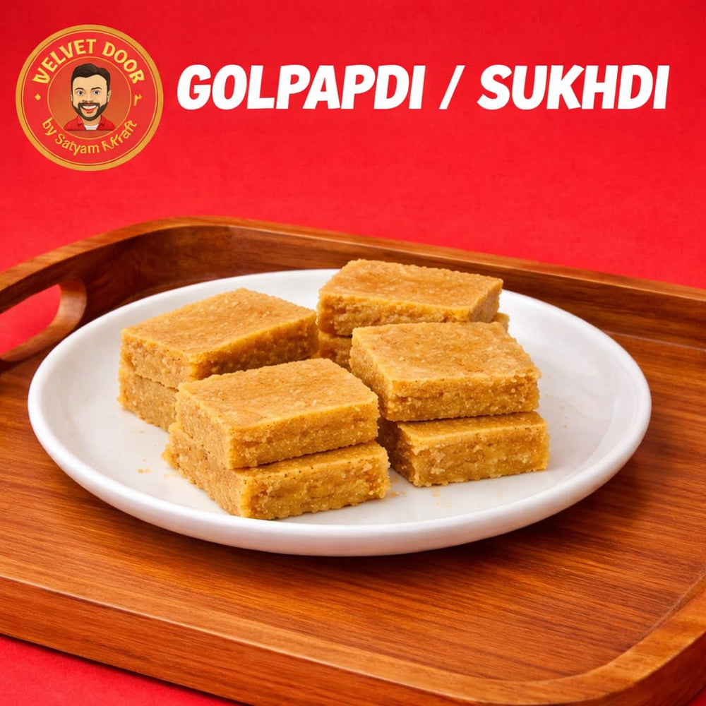 Velvet door Traditional Golpapdi / Sukhadi – Pure Ghee | Jain Friendly Sweet