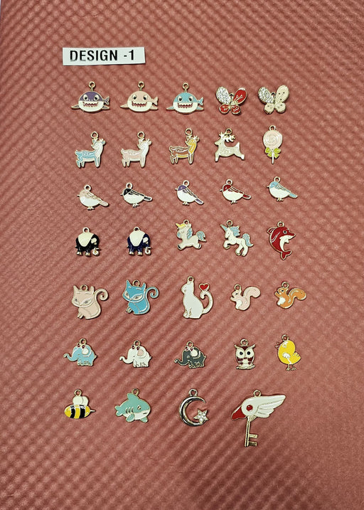 Metal Charms for DIY Jewelry Making – Keychains, Bracelets & Rakhi Charms | Craft Materials