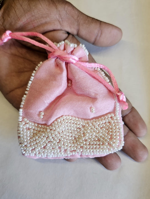 3 Pcs Small mini Jute Potli Bags Coin Pouch for Marriage, Return, Birthday Gifting | Handmade Bags for functions, Rakhi,Raksha bandhan,Gifts Packing, jewellery, Sweets, Dry fruits, chocolate, Party.