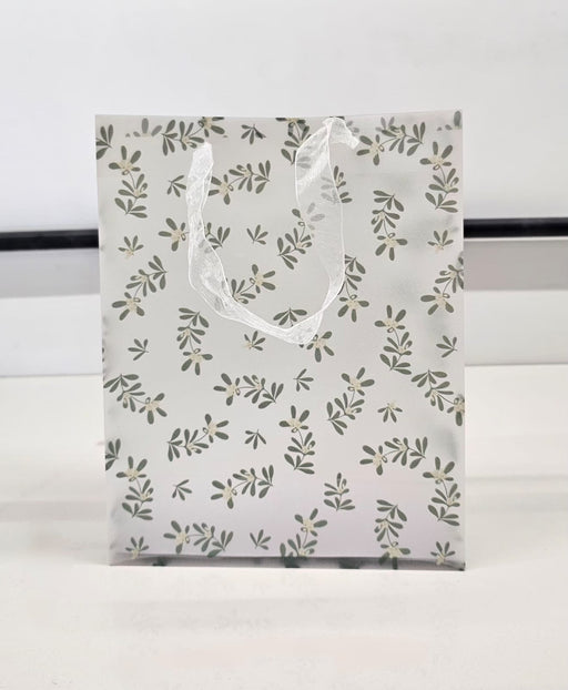 Floral Print Gift Bags with Ribbon Handle -19.5 x 24.5 x 9.5 cm