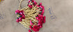 2 Pcs [12 Ladi] Small Carnation Side Hanging (17 Inch) | Rajnigandha & Galgota Floral Décor for Home, Diwali & Events