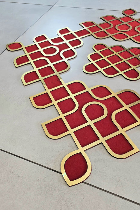 1 Pc Kolam Rangoli 3ft x 3ft [36 inch] – Wedding, Haldi & Mehndi Ceremony Decor