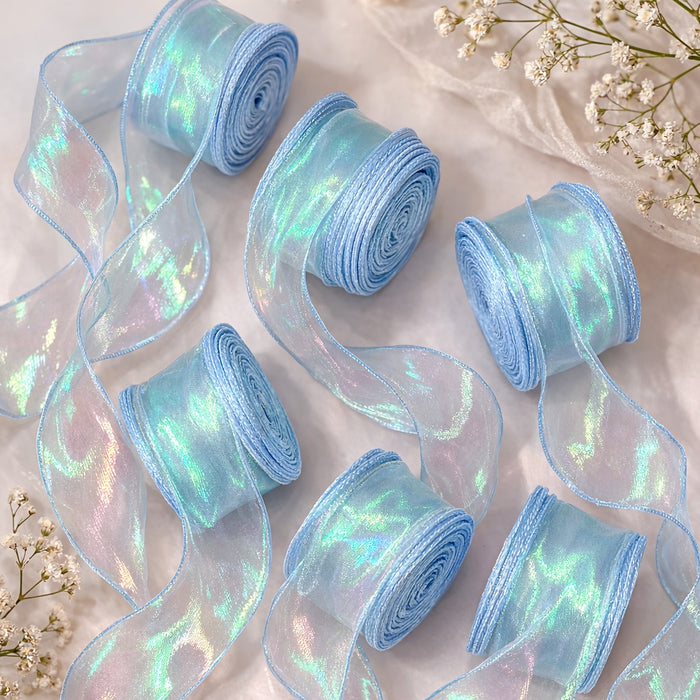 Shiny Organza Ribbon Roll for Decoration & Gift Packing – 1.5 Inch Wide Decorative Ribbon for Wedding, Hamper Packing, Craft & Gift Wrapping (Approx. 8 Meter Roll)
