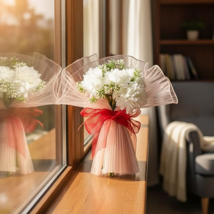 1 pcs Ready to Use Dahlia Bunch Bouquet (size - 11 inch)