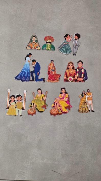 10 pcs Marriage/shadi cutout collection