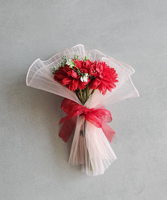 1 pcs Ready to Use Dahlia Bunch Bouquet (size - 11 inch)