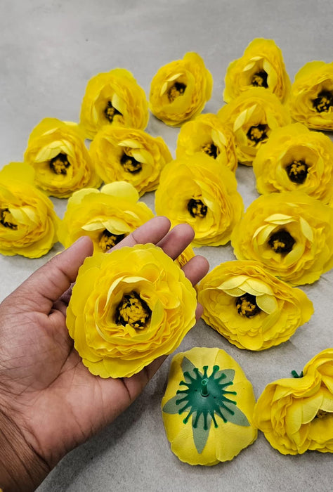 12 Pcs Silk Rose Flower for Gifting, Home, Mandir Pooja Table, Cake Decor, Bouquet Making, Backdrop, DIY Art Craft