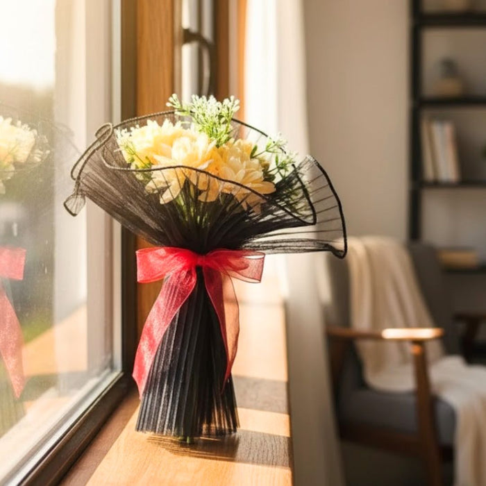 1 pcs Ready to Use Dahlia Bunch Bouquet (size - 11 inch)