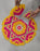 1 Piece Rajwadi Multi Colour Flower pompom Design Rangoli, Easy to Use. Just Set up with your own choice and make Rangoli for Floor Home Diwali Decoration DIY