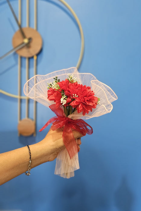 1 pcs Ready to Use Dahlia Bunch Bouquet (size - 11 inch)