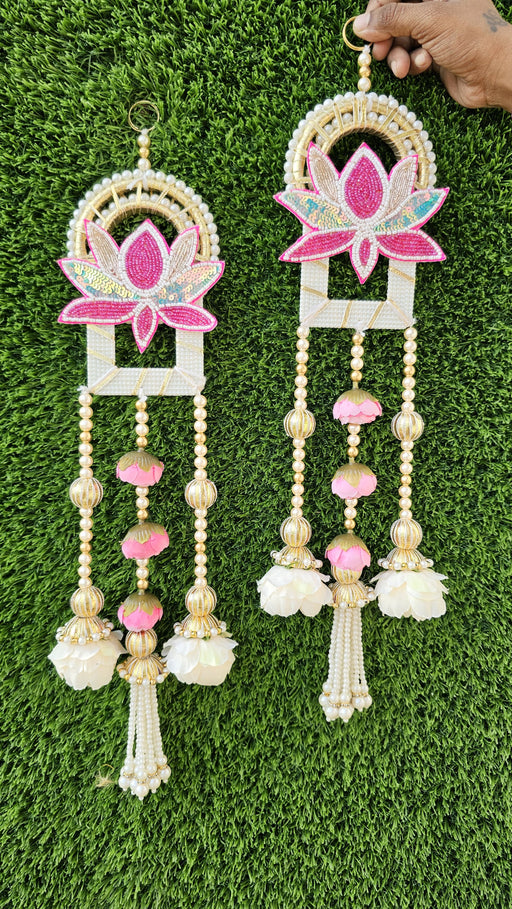 2 Pcs (1 set)  Wall Hangings Decoration, Door Side Décor hangings, Door Toran, Traditional Design for Home, Room, Mandir Décor Items, Pooja Décor, Diwali New Year decorative