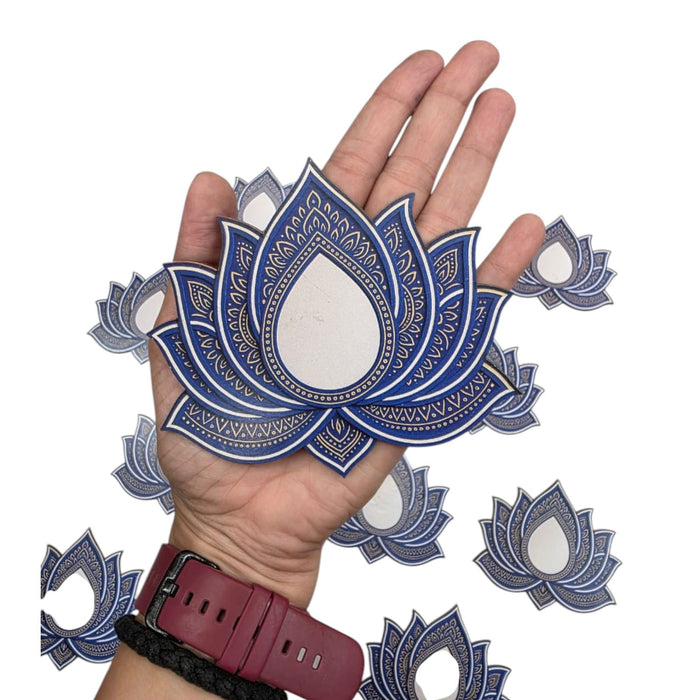 12 Pcs Lotus MDF Cutouts (5 Inch) | BJP Lotus Diwali Decoration | DIY Craft, Wall & Festival Décor