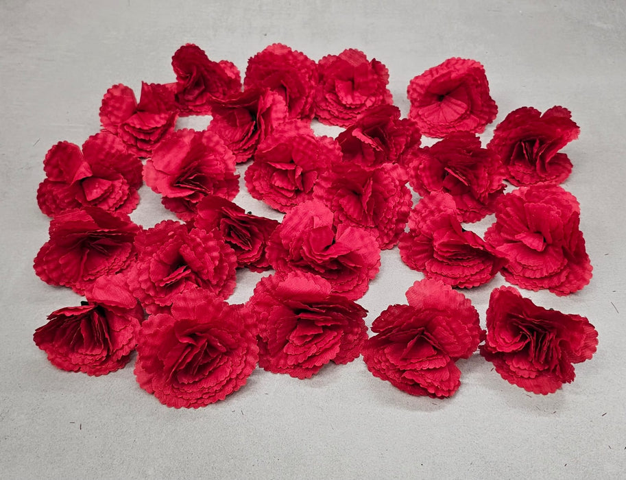 24 Pcs Carnation flower for Gifting, Home, Mandir Pooja Table, Cake Decor, Bouquet Making, Backdrop, DIY Art Craft