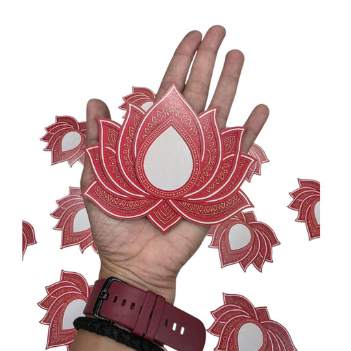 12 Pcs Lotus MDF Cutouts (5 Inch) | BJP Lotus Diwali Decoration | DIY Craft, Wall & Festival Décor