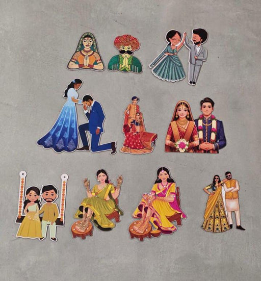 10 pcs Marriage/shadi cutout collection