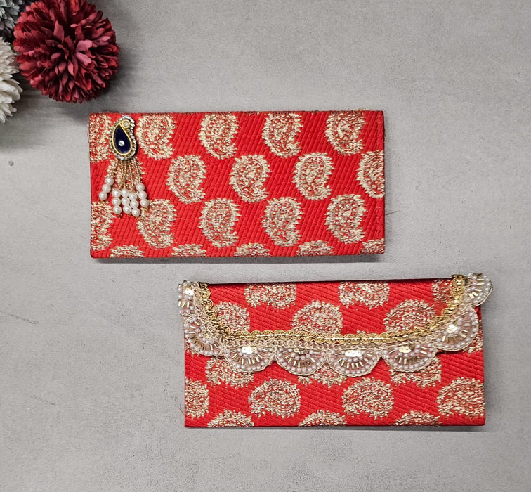 3 Pcs Affordable Fabric Shagun Envelope for Wedding & Gifting