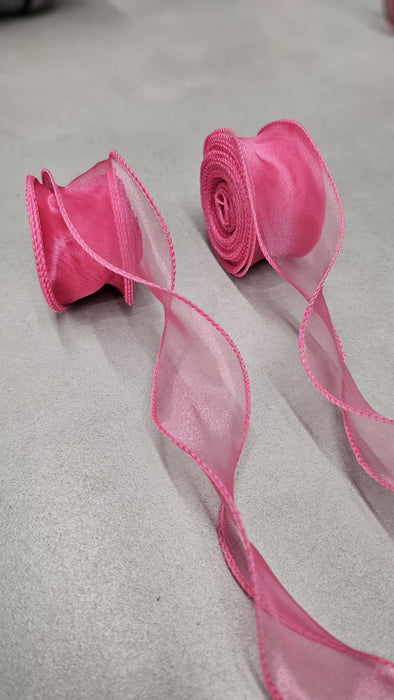 Organza Ribbon Roll for Decoration & Gift Packing – 1.5 Inch Wide Decorative Ribbon for Wedding, Hamper Packing, Craft & Gift Wrapping (Approx. 8 Meter Roll)