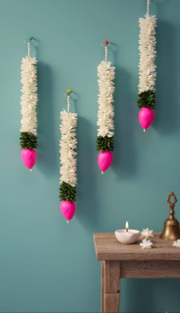 10 Pcs Lotus Ladi | Washable, Affordable Decoration for Diwali, Home & Festive Events