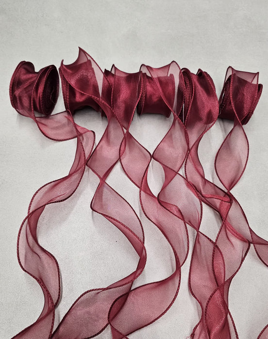 Organza Ribbon Roll for Decoration & Gift Packing – 1.5 Inch Wide Decorative Ribbon for Wedding, Hamper Packing, Craft & Gift Wrapping (Approx. 8 Meter Roll)