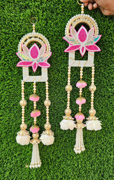2 Pcs (1 set)  Wall Hangings Decoration, Door Side Décor hangings, Door Toran, Traditional Design for Home, Room, Mandir Décor Items, Pooja Décor, Diwali New Year decorative