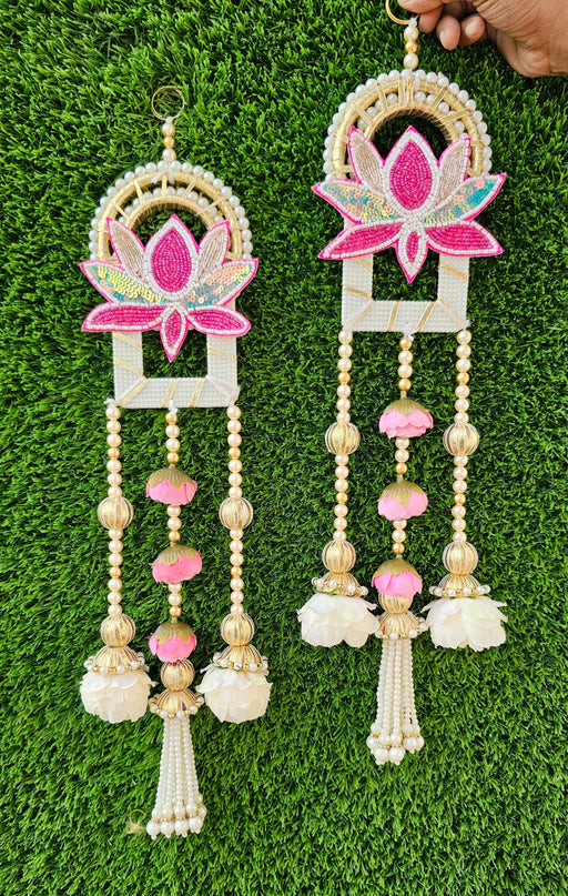 2 Pcs (1 set)  Wall Hangings Decoration, Door Side Décor hangings, Door Toran, Traditional Design for Home, Room, Mandir Décor Items, Pooja Décor, Diwali New Year decorative