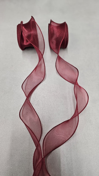 Organza Ribbon Roll for Decoration & Gift Packing – 1.5 Inch Wide Decorative Ribbon for Wedding, Hamper Packing, Craft & Gift Wrapping (Approx. 8 Meter Roll)