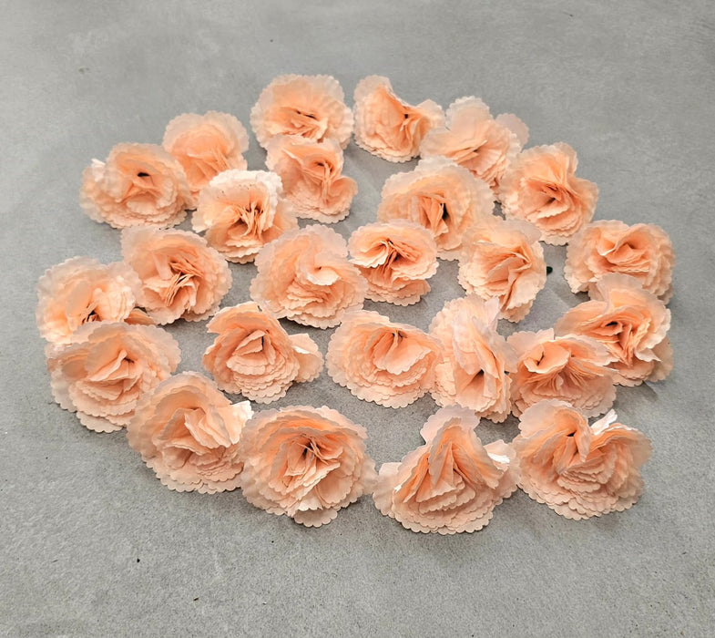 24 Pcs Carnation flower for Gifting, Home, Mandir Pooja Table, Cake Decor, Bouquet Making, Backdrop, DIY Art Craft