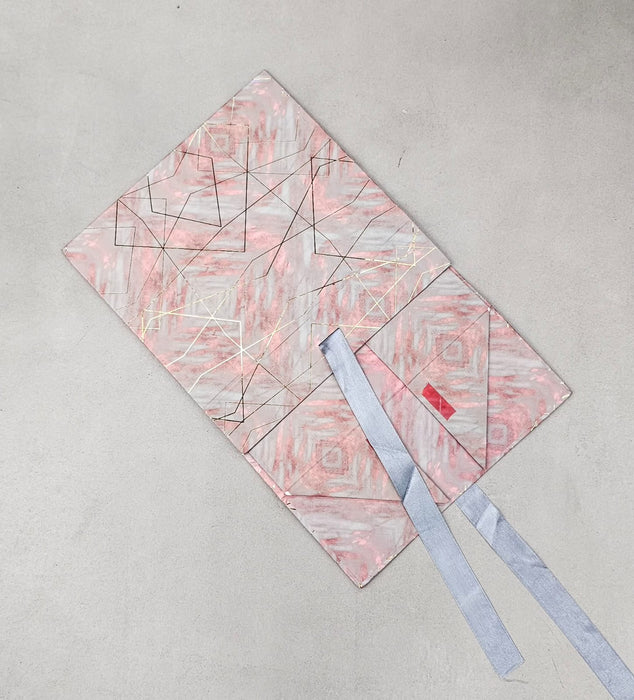 2 Pcs (26 x 21 x 11 cm) Multipurpose Decorative Folding Paper Cardboard/Rigid Box with satin ribbon,DIY Box for Gift Hamper,Valentine Gifting,Wedding gifing.