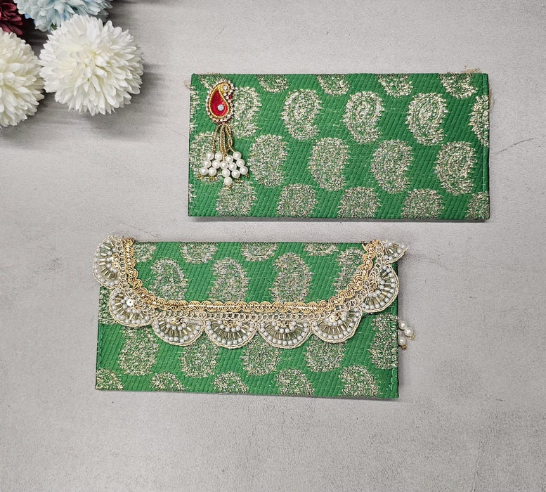 3 Pcs Affordable Fabric Shagun Envelope for Wedding & Gifting