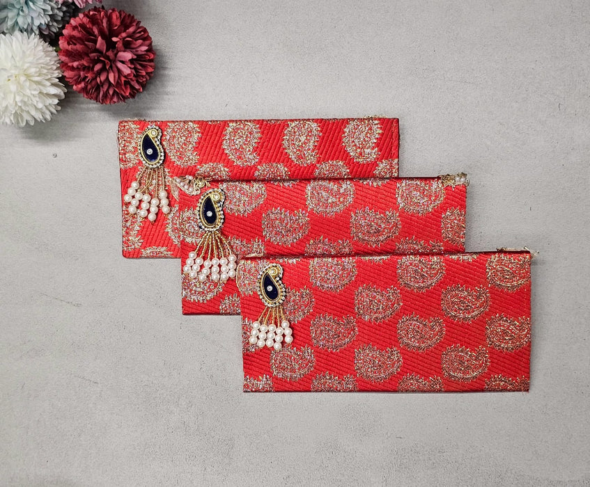 3 Pcs Affordable Fabric Shagun Envelope for Wedding & Gifting