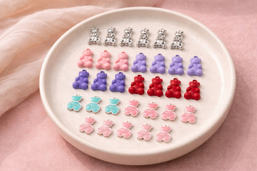 Metal Charms for DIY Jewelry Making – Keychains, Bracelets & Rakhi Charms | Craft Materials