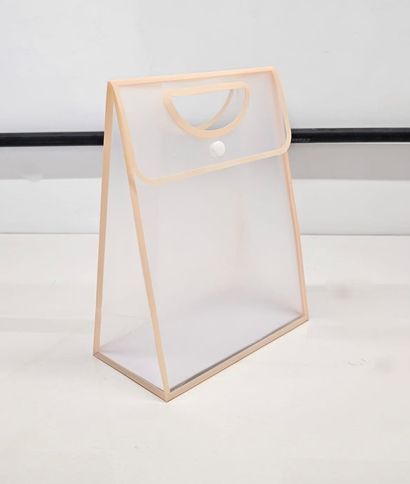 Translucent Gift Bag with Handle (18 x 23 x 13 CM) | Premium Semi Transparent Carry Bag for Gifts, Hampers, Wedding Return Gifts, Birthday & Festive Packing