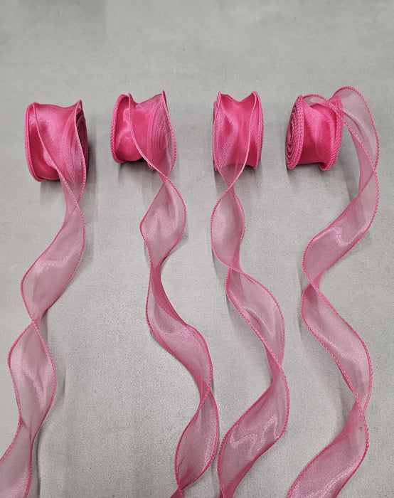 Organza Ribbon Roll for Decoration & Gift Packing – 1.5 Inch Wide Decorative Ribbon for Wedding, Hamper Packing, Craft & Gift Wrapping (Approx. 8 Meter Roll)