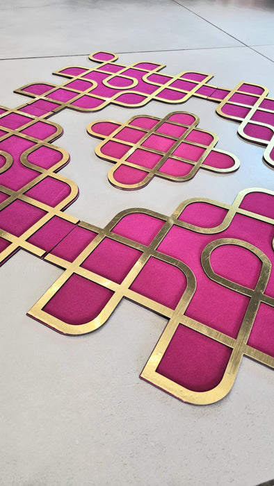 1 Pc Kolam Rangoli 3ft x 3ft [36 inch] – Wedding, Haldi & Mehndi Ceremony Decor