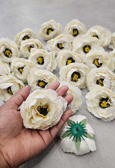 12 Pcs Silk Rose Flower for Gifting, Home, Mandir Pooja Table, Cake Decor, Bouquet Making, Backdrop, DIY Art Craft