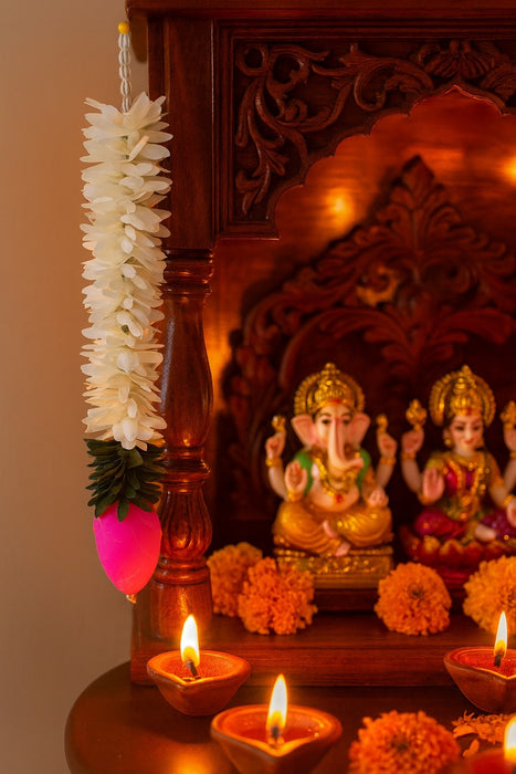 10 Pcs Lotus Ladi | Washable, Affordable Decoration for Diwali, Home & Festive Events