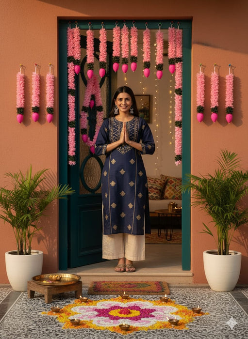 10 Pcs Lotus Ladi | Washable, Affordable Decoration for Diwali, Home & Festive Events