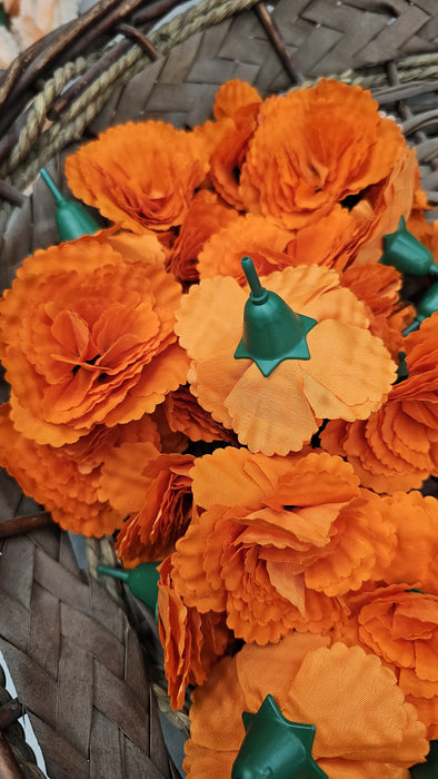 24 Pcs Carnation flower for Gifting, Home, Mandir Pooja Table, Cake Decor, Bouquet Making, Backdrop, DIY Art Craft