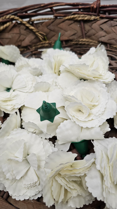 24 Pcs Carnation flower for Gifting, Home, Mandir Pooja Table, Cake Decor, Bouquet Making, Backdrop, DIY Art Craft