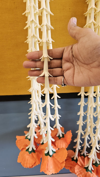 2 Pcs [12 Ladi] Carnation  Rajnigandha , Galgota Long Side Hanging (25 inch) | Home, Diwali & Event Décor