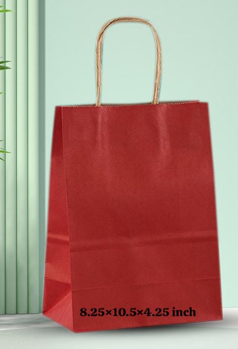 Premium Paper Gift Bag with Handle | Return Gift, Shopping & Packaging Bag | Available in Red, White, Black, Green & Brown