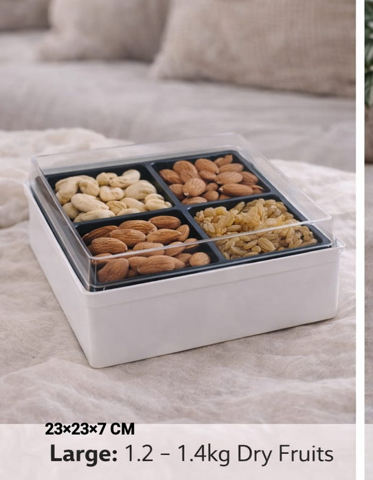 4 Cavity Packing Box | Disposable  Box for  Brownies,Cake, Cookies ,Picnic,Gifting & Premium Packing