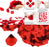 Artificial Rose Petals for Decoration Perfect for Her Him Valentine’s Day Romantic Decor for Wedding Anniversary New Year Candle Light Dinner Bedroom Table Party Decor.