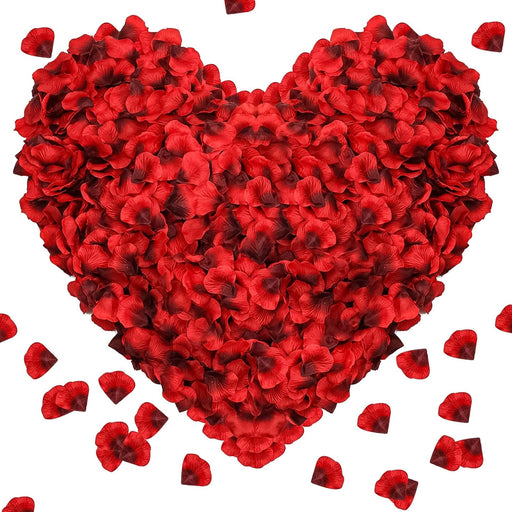500 Pcs Artificial Rose Petals for Decoration Perfect for Her Him Valentine’s Day Romantic Decor for Wedding Anniversary New Year Candle Light Dinner Bedroom Table Party Decor.