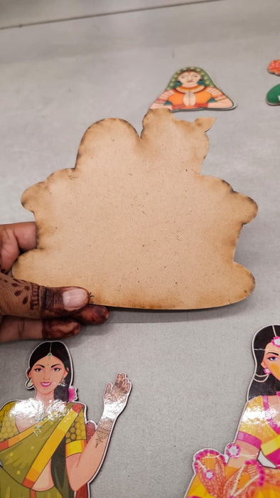 10 pcs Marriage/shadi cutout collection (random design)